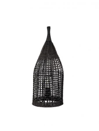 Veioze - Veioza Nova Luce NAOS 9586630 Black Rattan & Sandy Black Metal E27 1x12W IP20