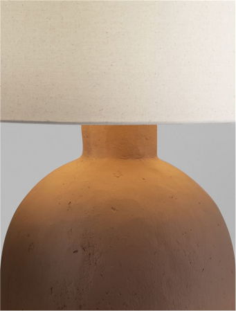 Veioza Nova Luce SEPARE 9001061 Taupe ‘Papier-Mâché & Fabric Shade E27 1x12W IP20 [4]