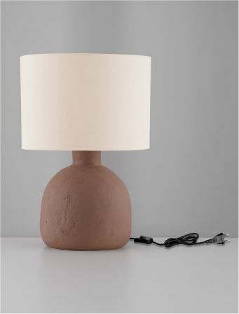 Veioza Nova Luce SEPARE 9001061 Taupe ‘Papier-Mâché & Fabric Shade E27 1x12W IP20 [2]