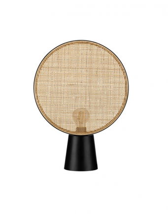 Veioze - Veioza Nova Luce TIERRA 9586628 Natural Rattan & Sandy Black Metal Base E27 1x12W IP20