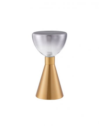 Veioze - Veioza Nova Luce VOI 9236312 Brass Gold Metal & Smoky Glass LED 8W 227lm 3000K IP20