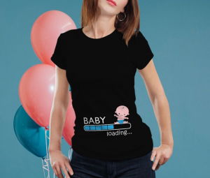 Tricouri Gravide - Tricou Personalizat Mamica - Baby Loading Baietel 2