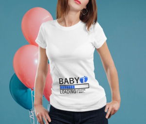 Tricouri Gravide - Tricou Personalizat Mamica - Baby Loading Baietel 3