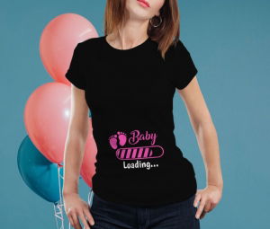 Tricouri Gravide - Tricou Personalizat Mamica - Baby Loading Fetita 1