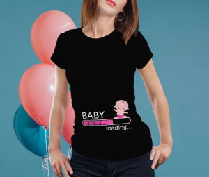 Tricouri Gravide - Tricou Personalizat Mamica - Baby Loading Fetita 2