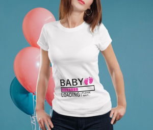 Tricouri Gravide - Tricou Personalizat Mamica - Baby Loading Fetita 3