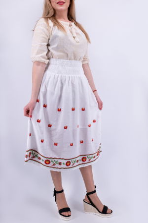 Femei - Fusta stilizata cu motive florale - Iolanda 5