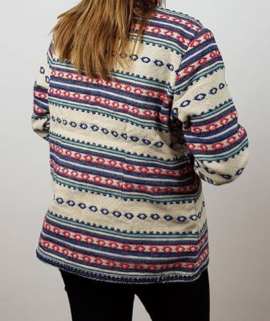 Sacou tesut cu model aplicat manual - Bianca [1]