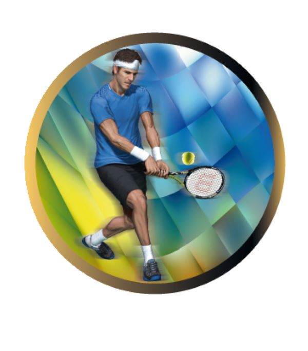 Emblema medalie/cupa simbol Tenis 50mm - Colorata [1]
