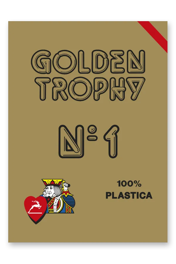 Carti De Joc - Carti de joc POKER Golden Trophy - 100% Plastic - Albastru / Rosu