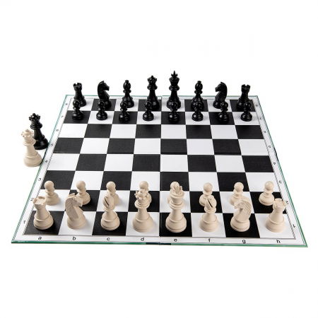 Combo Seturi - Combo set STAR: Tabla sah din carton pliabila in 4+Piese de sah din plastic no. 6 Star