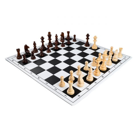 Combo Seturi - Combo set Staunton 6 lemn  cu tabla PVC alb/negru