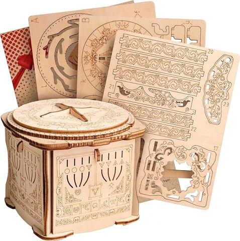 Puzzle - Secret box Puzzle de lemn - cu compartiment SECRET