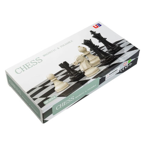 Sah Magnetic - Joc de sah si dame magnetic - compact, 25x25 cm