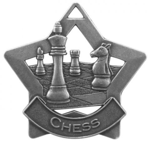 Medalii - ME 21 - Medalie Sah - 50mm - Silver