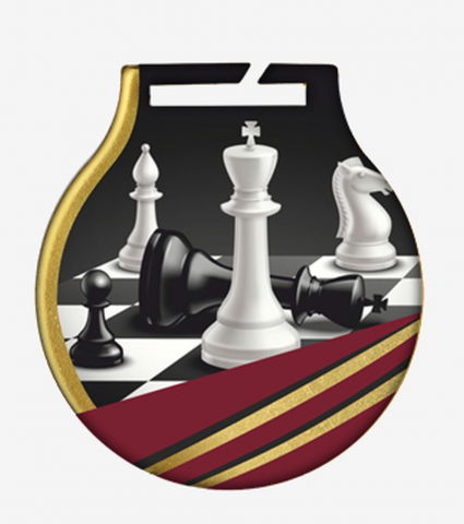 Medalii - Medalie cu print color/piese sah