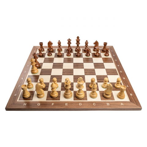 Combo Seturi - Piese sah Staunton 6 German Clasic  Acacia cu tabla de sah nuc