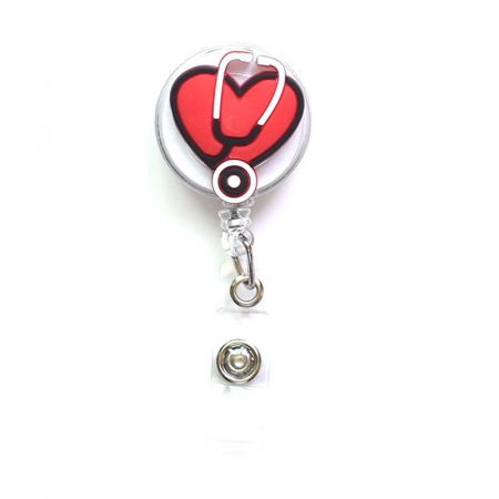Accesorii medicale - Fashion - Ecuson retractabil "Red Heart Stetho"