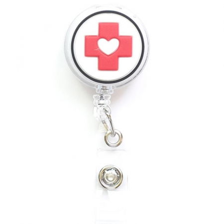 Accesorii medicale - Fashion - Ecuson retractabil "Red Cross"