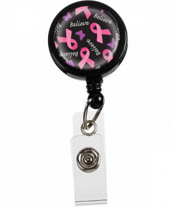 Accesorii medicale - Fashion - Ecuson retractabil "Pink Ribbon"