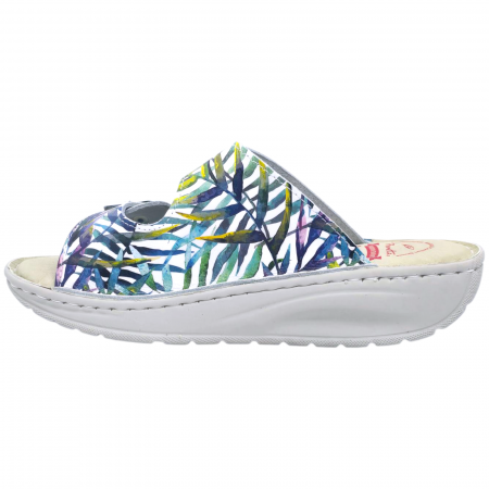 Papuci Piumetta 6273 alb cu palmier - dama [1]