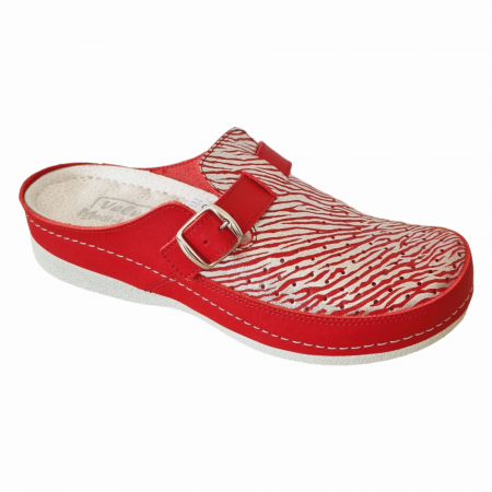 LICHIDARE DE STOC - Saboti medicali Medi+ V10 rosu zebra - dama