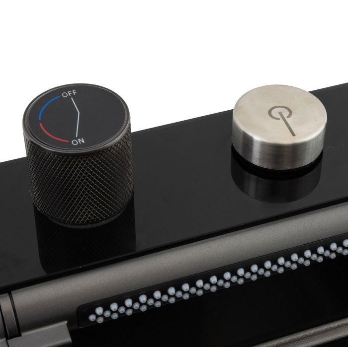 Chiuveta multifunctionala Mixxus, Cuva 220mm, Nano Black, Finisaj Decor, Otel inoxidabil [12]