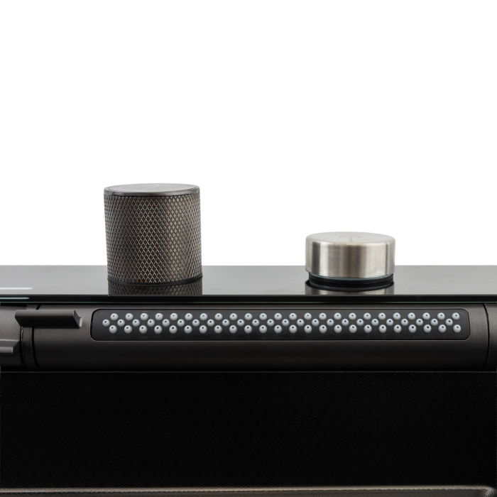 Chiuveta multifunctionala Mixxus, Cuva 220mm, Nano Black, Finisaj Decor, Otel inoxidabil [16]