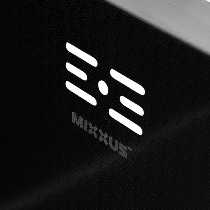 Chiuveta multifunctionala Mixxus, Cuva 220mm, Nano Black, Finisaj Decor, Otel inoxidabil [19]