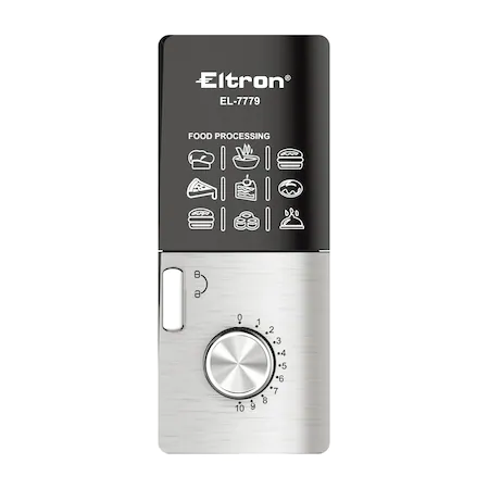 Mixer cu bol Eltron EL7779, 1900W, 10 viteze, Bol inox 6L, Tel/Carlig/Paleta/Spatula, Negru [2]