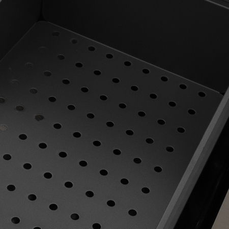 Chiuveta multifunctionala Mixxus, Cuva 220mm, Nano Black, Finisaj Decor, Otel inoxidabil [6]