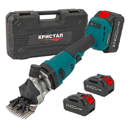 Masini tuns animale - Masina de tuns oi pe acumulator DDT-CRISTAL, 21 V, 2000mAh, 2 acumulatori, accesorii incluse + cutie de transport si depozitare