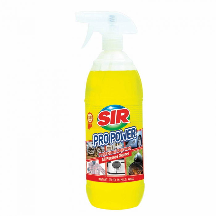 Pachet PROMO CURATENIE 3 in 1: Solutie pentru indepartarea petelor, multi suprafete, Sir Stain-Off, 750 ml + Spray Degresant Universal SIR Propower Profesional All Purpose Cleaner, 1000 ml  + Servetel [4]