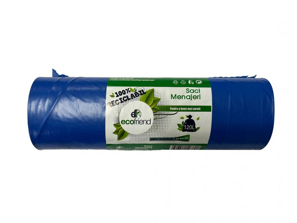 Saci menaj 120 L (70 x 110) 30 microni 10 buc/rolă LDPE [1]