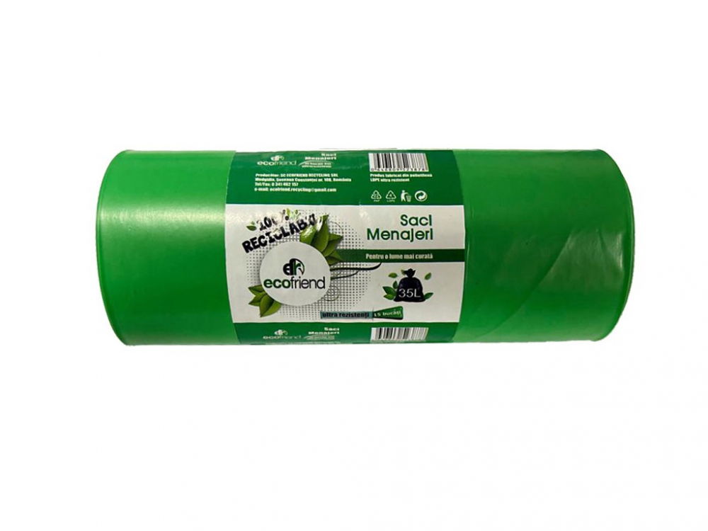Saci menaj 35 L (50 x 70) 22 microni 15 buc/rolă LDPE [1]