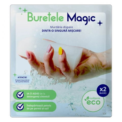 Produse curatare bucatarie - Burete magic pentru curatarea peretilor si urmelor de grasime, Set 2 buc