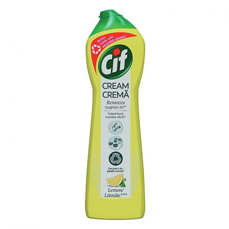 Produse curatare bucatarie - Detergent crema suprafete dure Cif Cream Lamaie 250ml ⭐ Micostore.ro