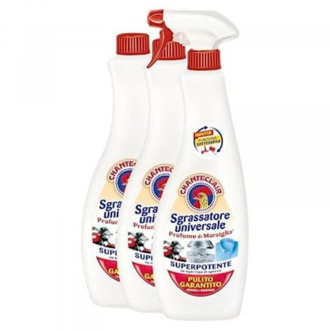 Produse curatare bucatarie - Pachet 2 Rezerve + 1 Spray Degresant Chanteclair Marsiglia, 1800 ml, Sgrassatore