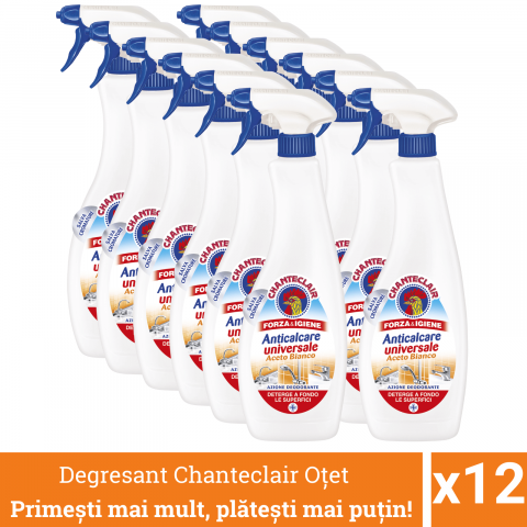 Produse curatare bucatarie - Pachet promo 12 x Chanteclair Degresant Universal cu Otet, Spray, 600 ml