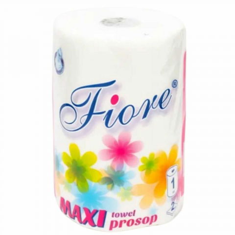 Curatenie, intretinere casa - Prosop de Bucatarie Maxi, 2 Straturi, 130 Foi/Rola, Fiore – Absorbtie Puternica