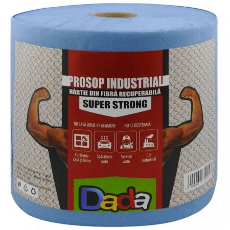 Produse curatare bucatarie - Prosop hartie industriala albastra DADA Super Strong, 310 m ⭐ Micostore.ro