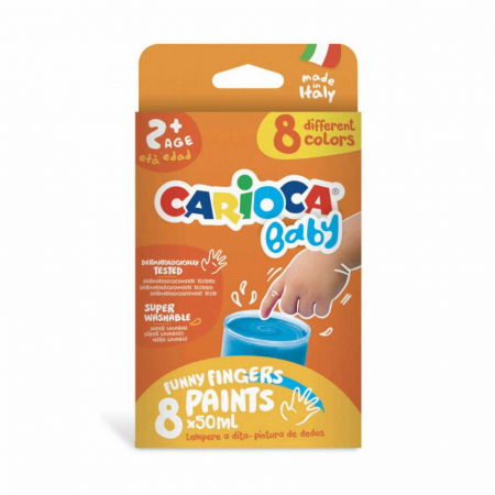 Pictură cu degetele, Vopsea Baby Finger Paint - Vopsea de pictat cu degetele pentru copii Carioca Baby Finger Paint.