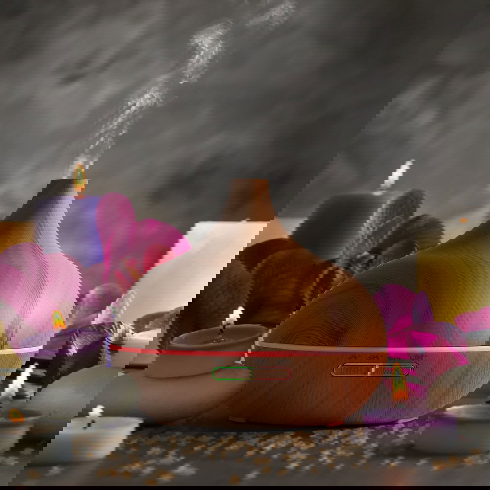 Difuzor Aromaterapie uleiuri esentiale 7 culori, 400 ml