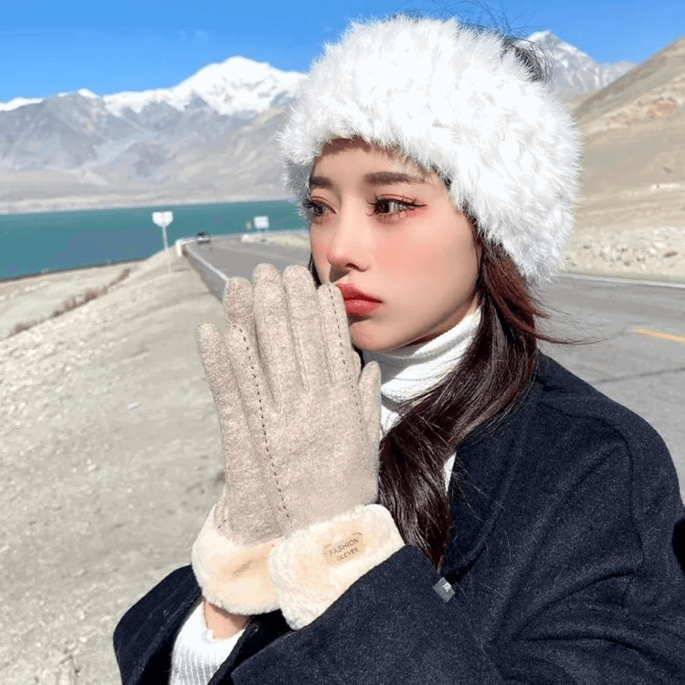 Manusi dama Casmir 70 iTouch screen sensitive, cu blanita