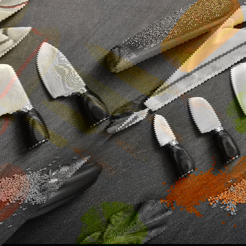 Set cadou 4 cutite de bucatarie Damasqus