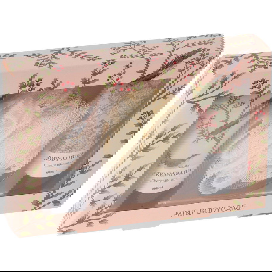 Set cadou produse ingrijire de baie Cherry Blossom
