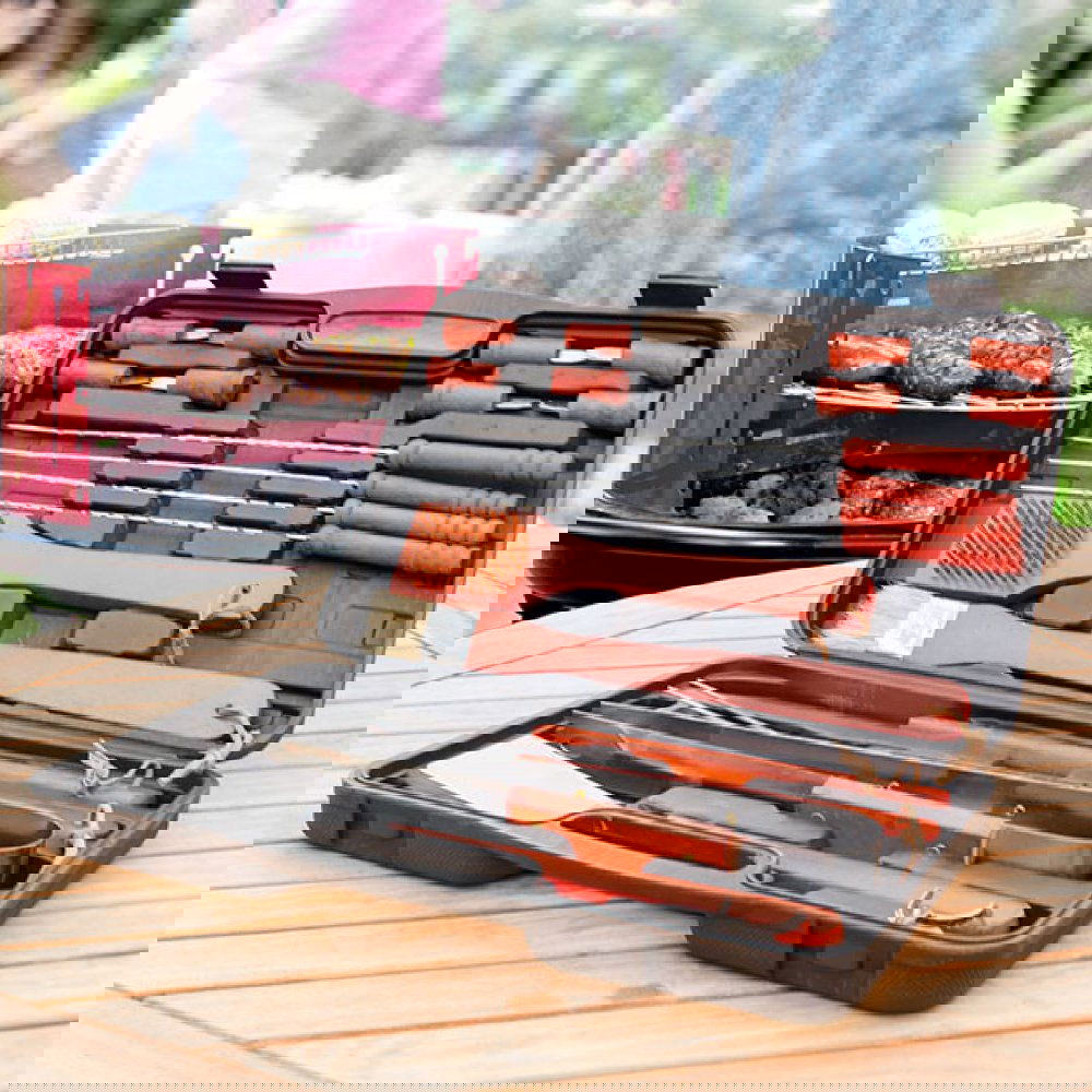 Set cadou valiza cu 18 ustensile gratar