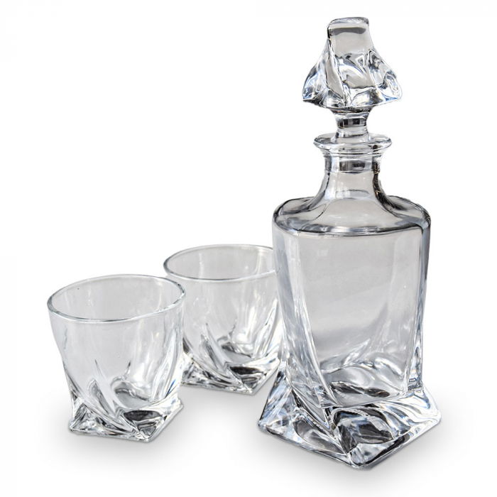Set cadou decantor Twisted Shape cu 2 pahare [5]
