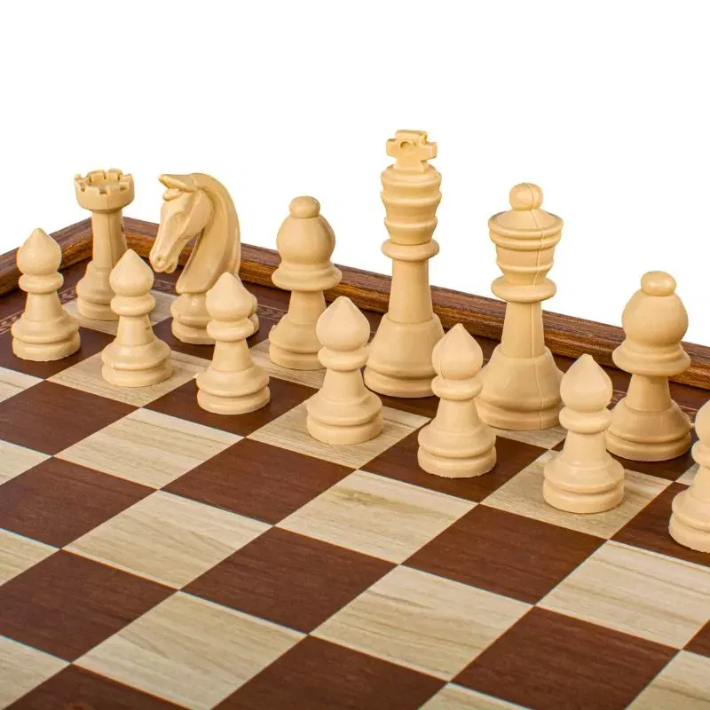 2 in 1 Joc de table si joc de sah Caseta 27x27cm Classic design [5]