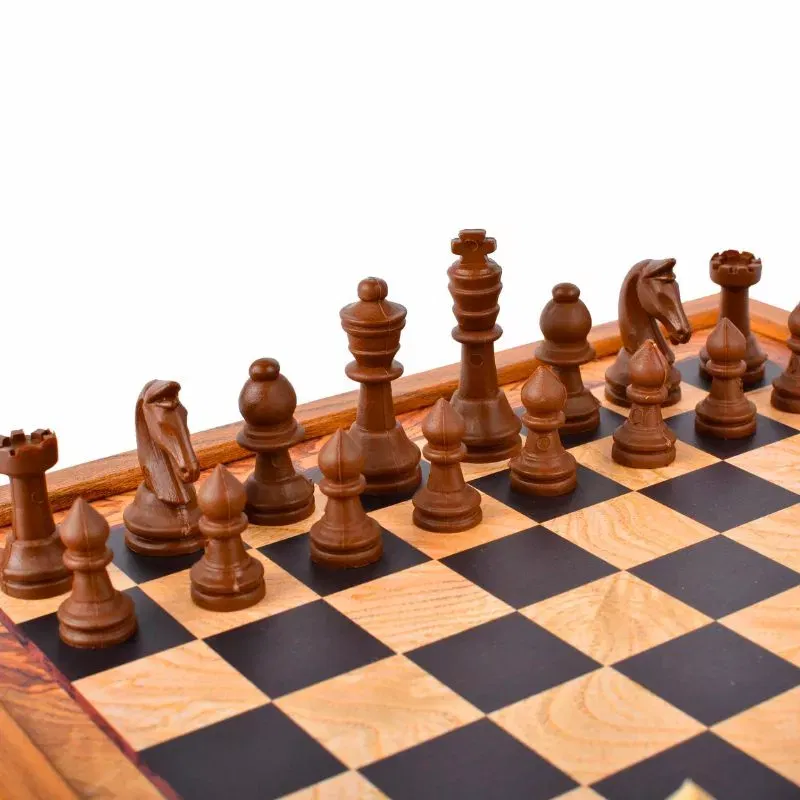 2 in 1 Joc de table si joc de sah Caseta 27x27cm Design Traditional [3]